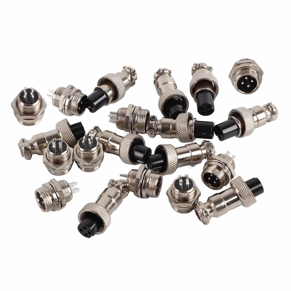 10x 4-polige Schroefconnector Set - Waterdichte 4-pins Mannelijk/Vrouwelijke Stekker & Koppeling