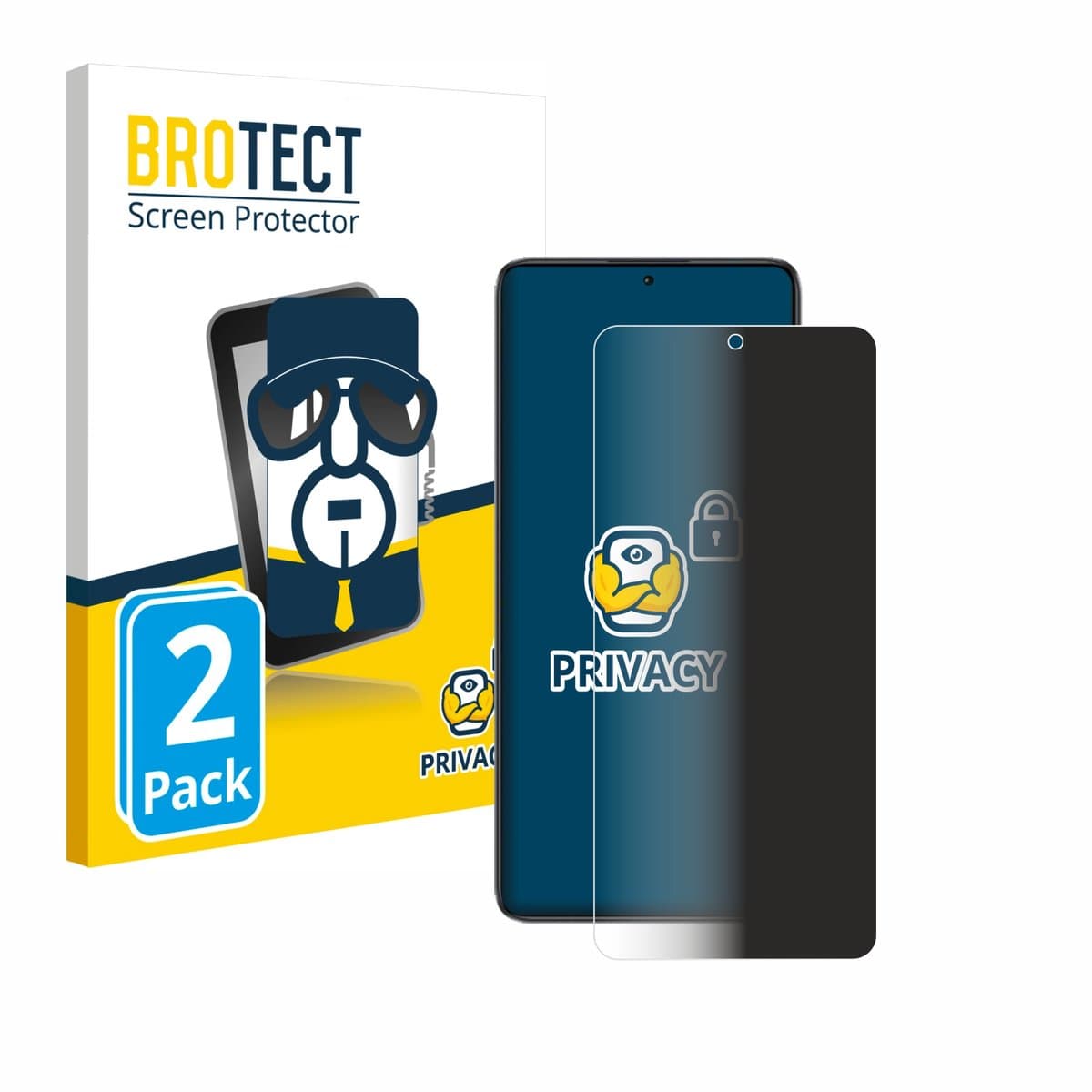 BROTECT - privacy screenprotector voor Xiaomi Poco F7 Ultra - Folie Beschermfolie Blauwlichtfilter 2 Stuks