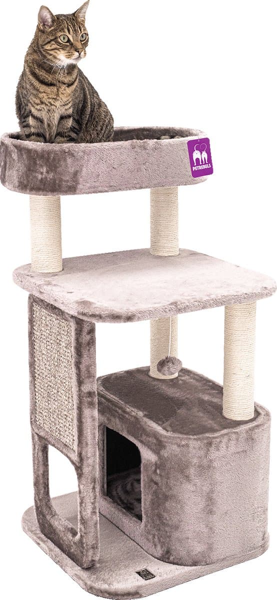 Petrebels  Little Rock 99 katten krabpaal -  Cappuccino - 99 cm - stabiel