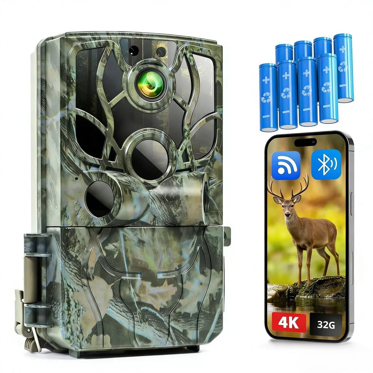 Usogood TC80 Professionele Wildcamera 4K 48MP met Nachtzicht - Wildcamera voor Buiten / Wildlife Camera