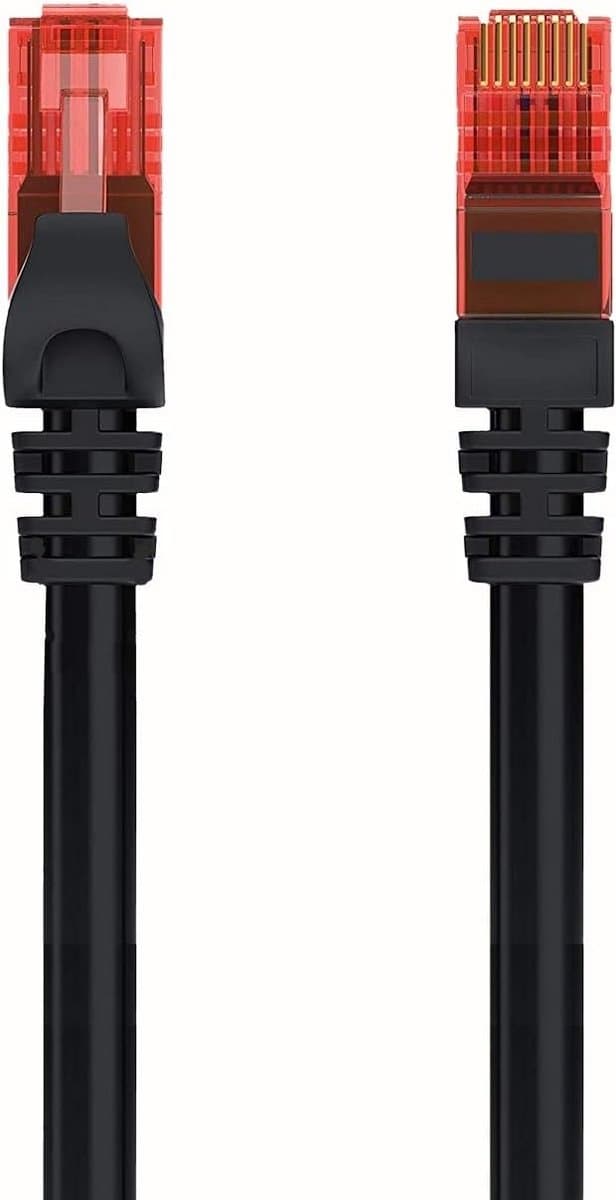 Netwerkkabel Cat.6 U/UTP Ethernet LAN Kabel RJ45 1 Meter Zwart
