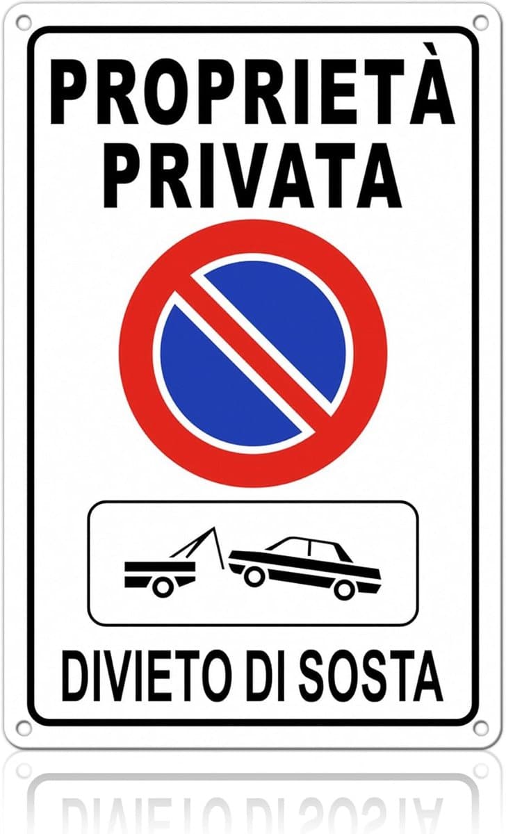 Parkeerverbod Bord - Privé Eigendom - Eigendom Beschermen - Reflecterend Aluminium - 30x20cm