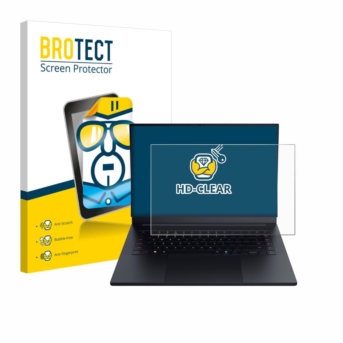 BROTECT - Screenprotector voor Razer Blade 16 2025 - Folie Beschermfolie transparant