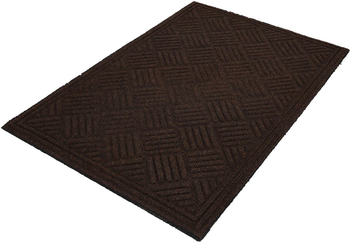 KOTARBAU® Droogloopmat, Schoonloopmat, Deurmat, Polyester + Gummi, 60 x 90 cm, Bruin, Rechthoekig, Inloopmat, Deurmat Antislip, Vuilvanger, voor Binnen, Entreemat