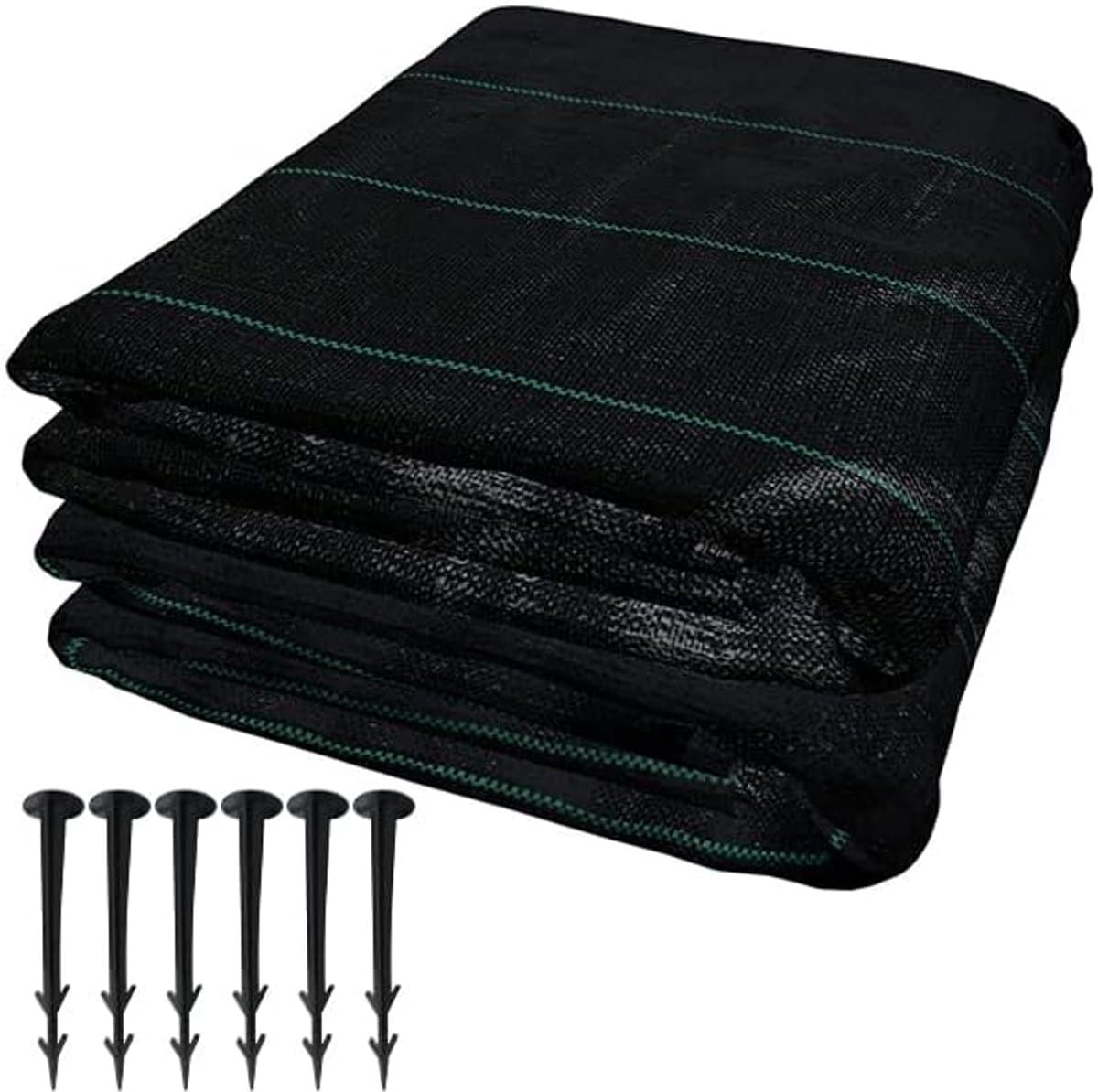 Aufun Onkruidwerend Doek - 2 x 10 m Meter - 100 Gram Per Vierkante Meter - Scheurvast Non-Woven Doek - Geschikt Voor Verhoogde Bloembedden