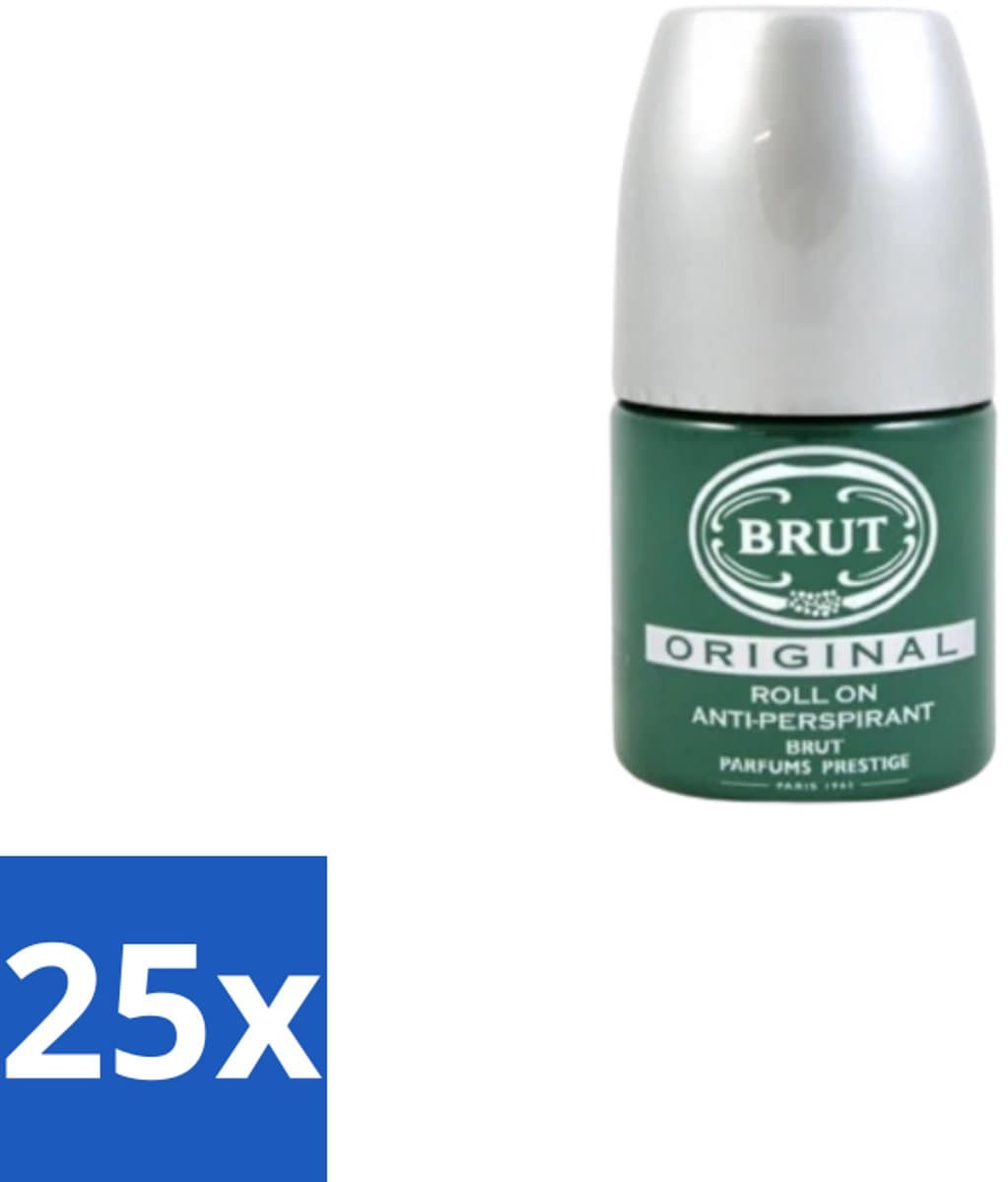 Brut – Deodorant Roll-On – Original – Glas – 50 ml - Bulkverpakking - 25 stuks