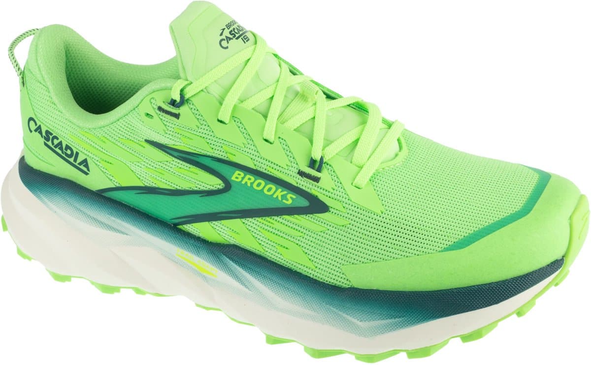 BROOKS Cascadia 19 - Heren Trail-Running Schoenen Hardloopschoenen Groen 1104571D-382 , Maat: EU 42 UK 7.5