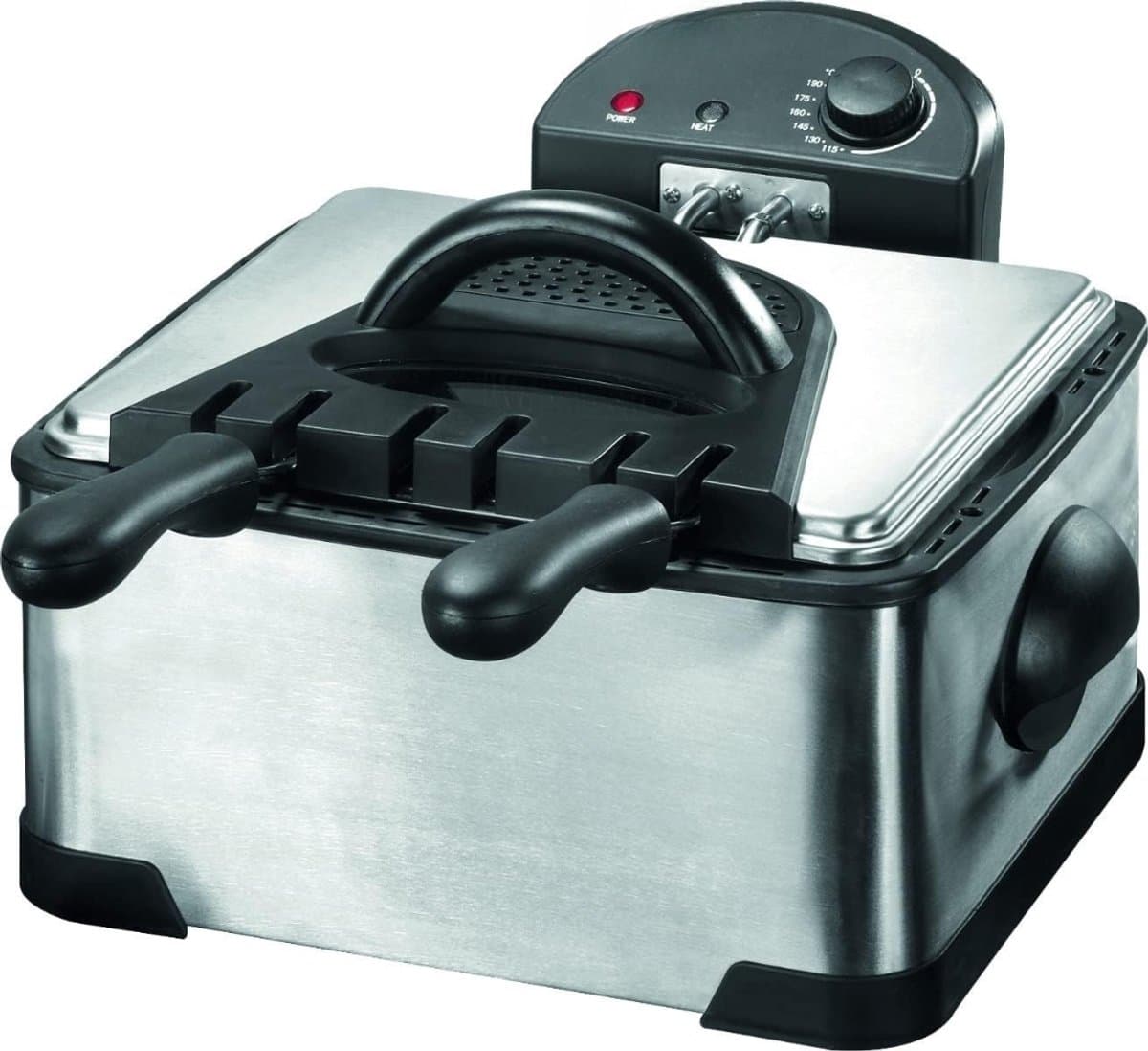 Quvo® Frituurpan 4 liter - Frituurpan - Zilver - ‎39cm x 23cm x 38cm