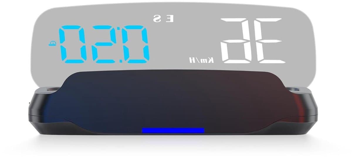 Digitale Heads-Up Display voor auto - GPS snelheidsmeter met kleurverandering - Omgevingslichtweergave - Snelheid, reistijd en afstand - Auto accessoires