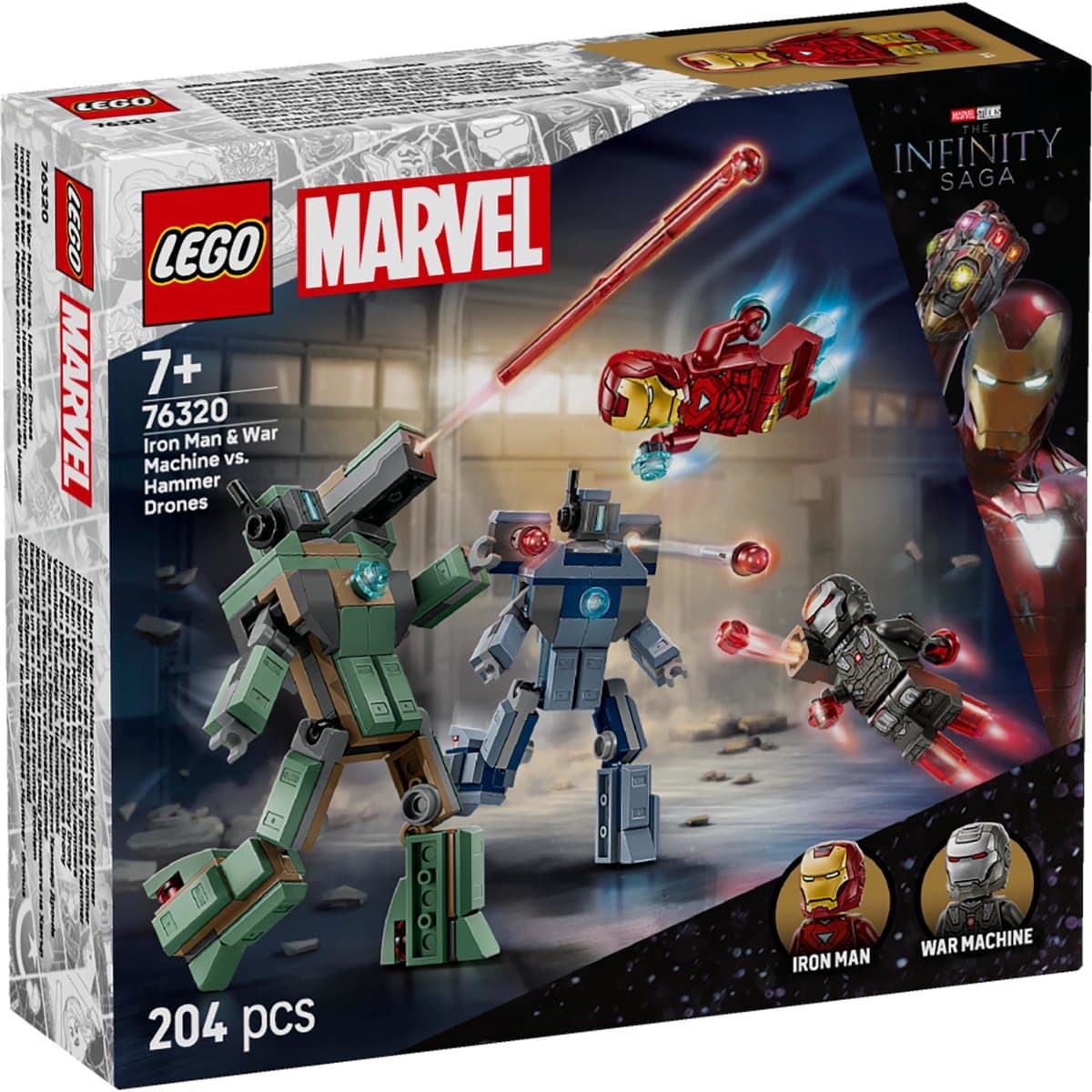 LEGO Marvel 76320 Iron Man&War Machine tegen Hammer Drones