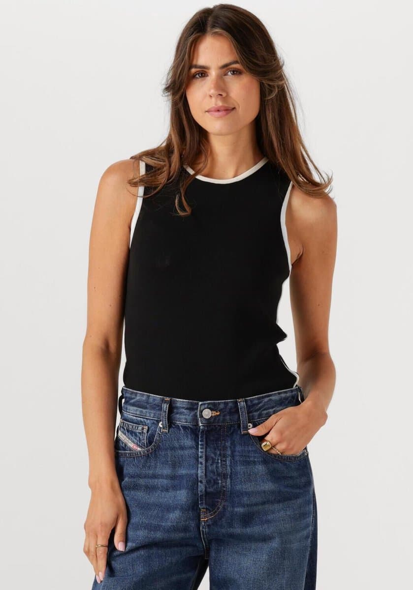 INWEAR Saccoiw Tank Tops & T-shirts Dames - Shirt - Zwart - Maat 40