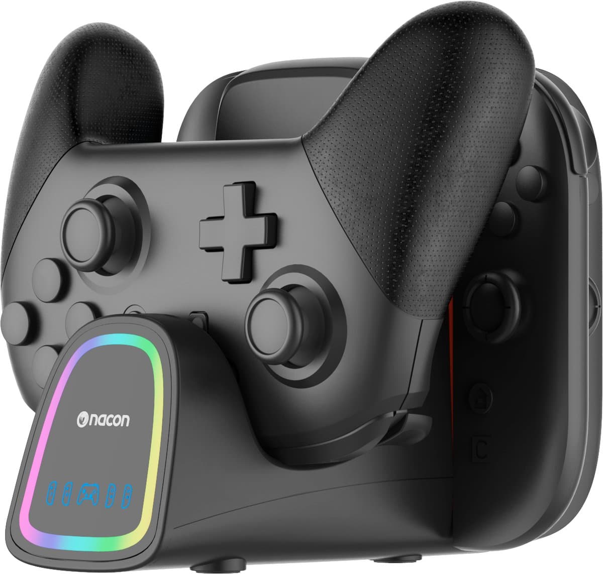 Nintendo Switch 2 - QuadPro Oplaadstation met RGB Voor Nintendo Switch™2 Pro-Controller en 4 Joy-Con™