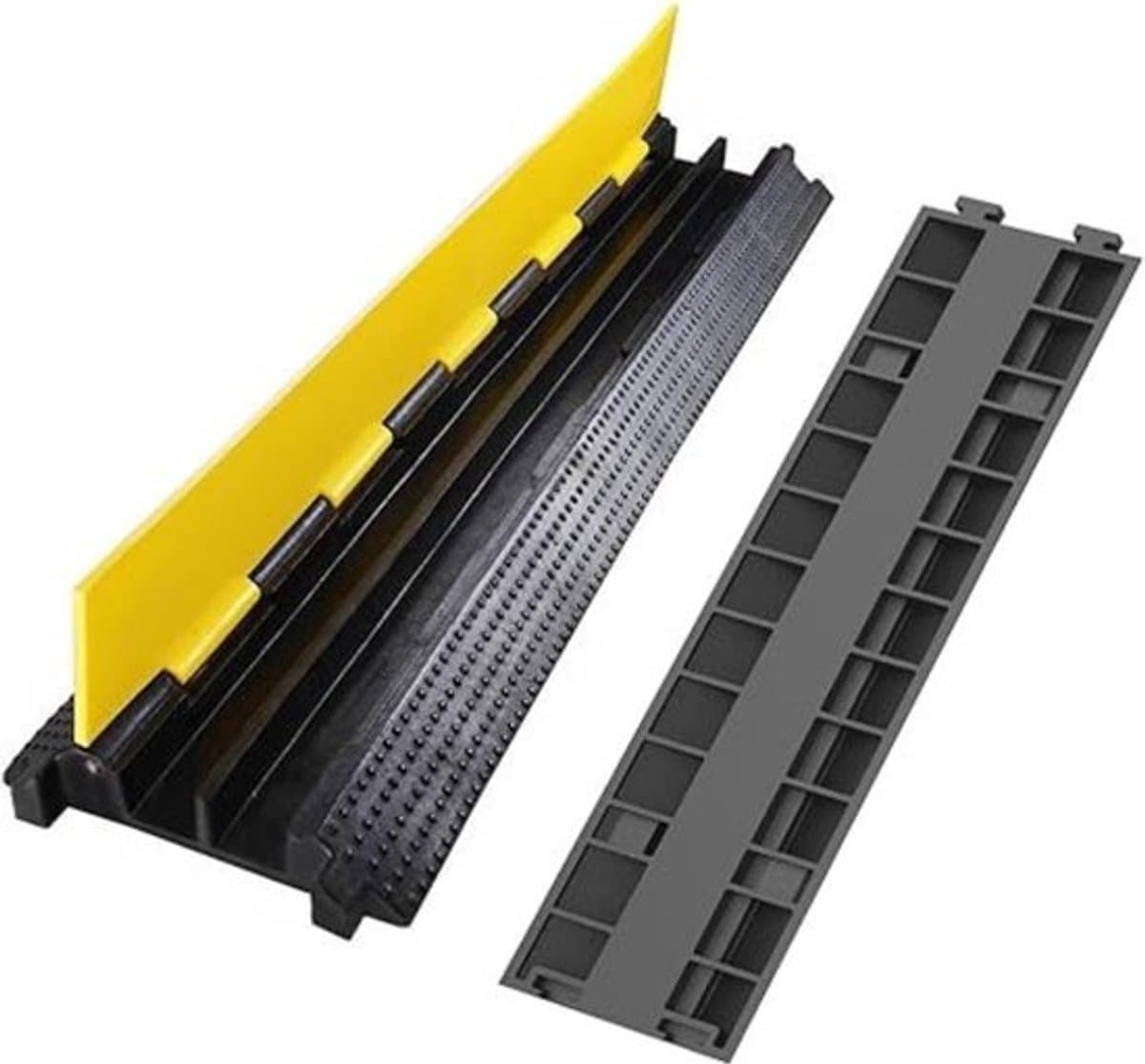 Thuys – Kabelmat – Kabelbrug – Kabelmantel – 1m – 2 Kanalen – 100 x 25 x 1cm – Zwart