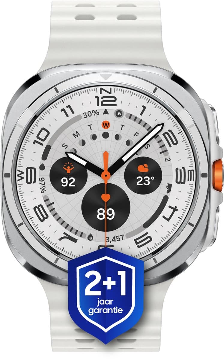 Samsung Galaxy Watch Ultra (2025) - Smartwatch - 47mm - E-simkaart - Titanium White + 1 jaar extra garantie