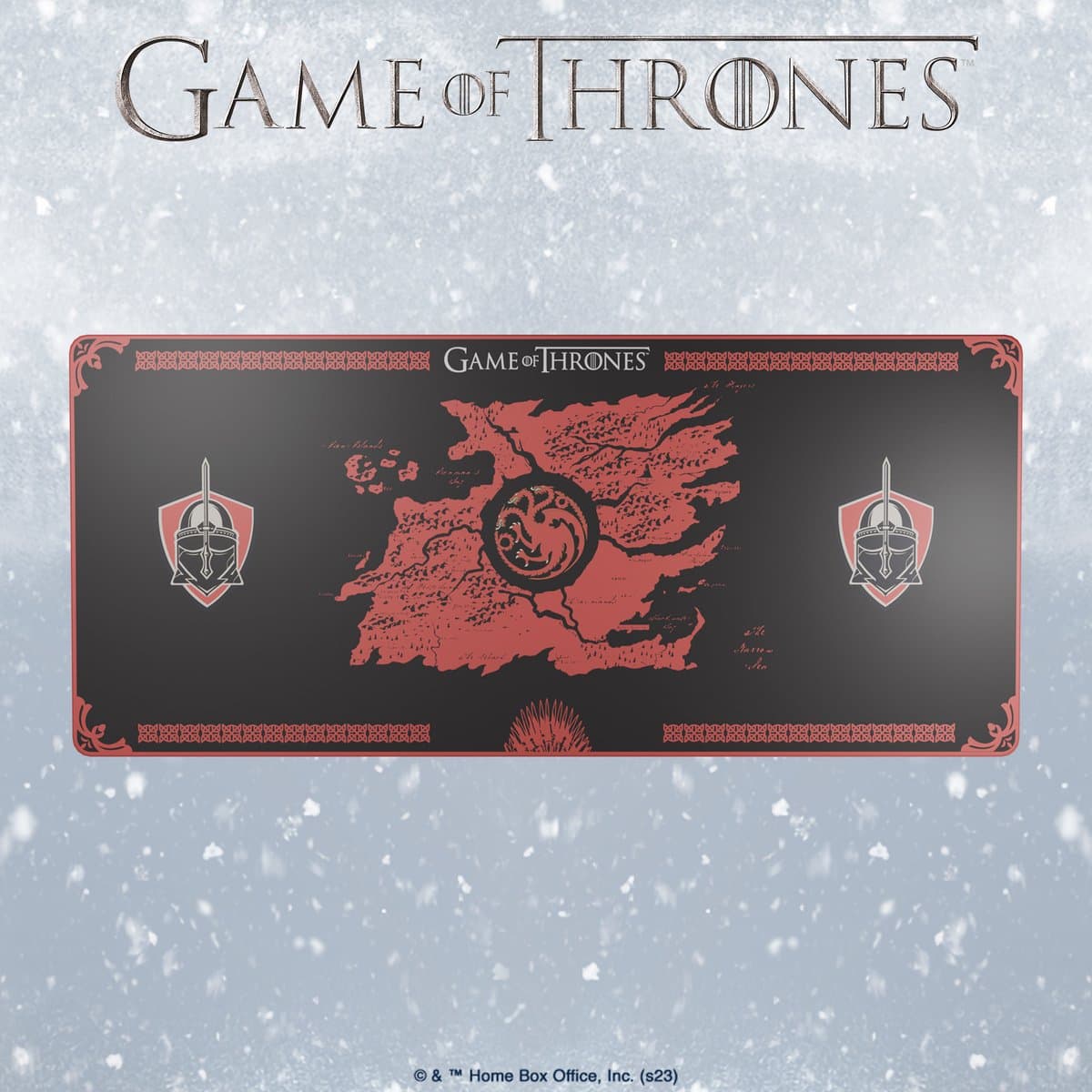 Lexip x Warner Game of Thrones – Flexible Mouse Mat XXL, Targaryen Edition, Black (90 x 40 cm)