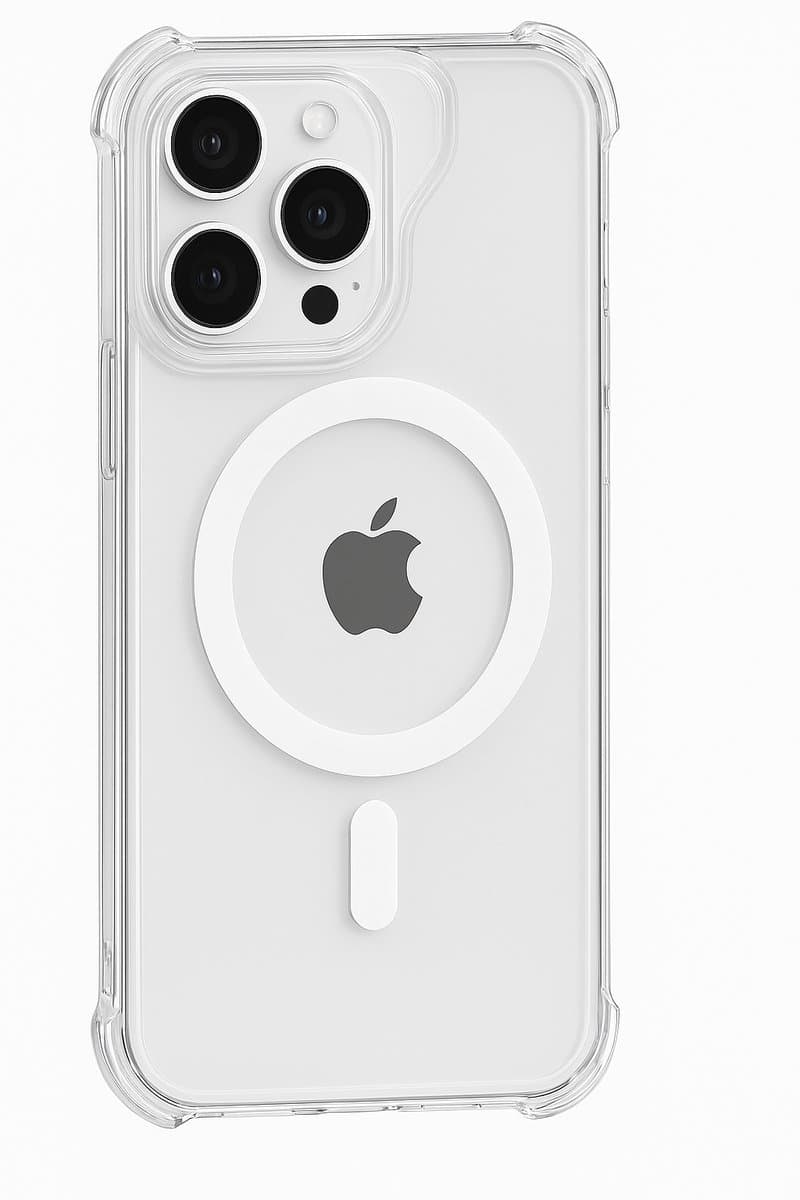 Hoesje geschikt voor iPhone 15 pro max Magsafe Hoesje - Transparant - Magnetisch - Magsafe Hoesje 1x Gratis - Glass Screenprotector