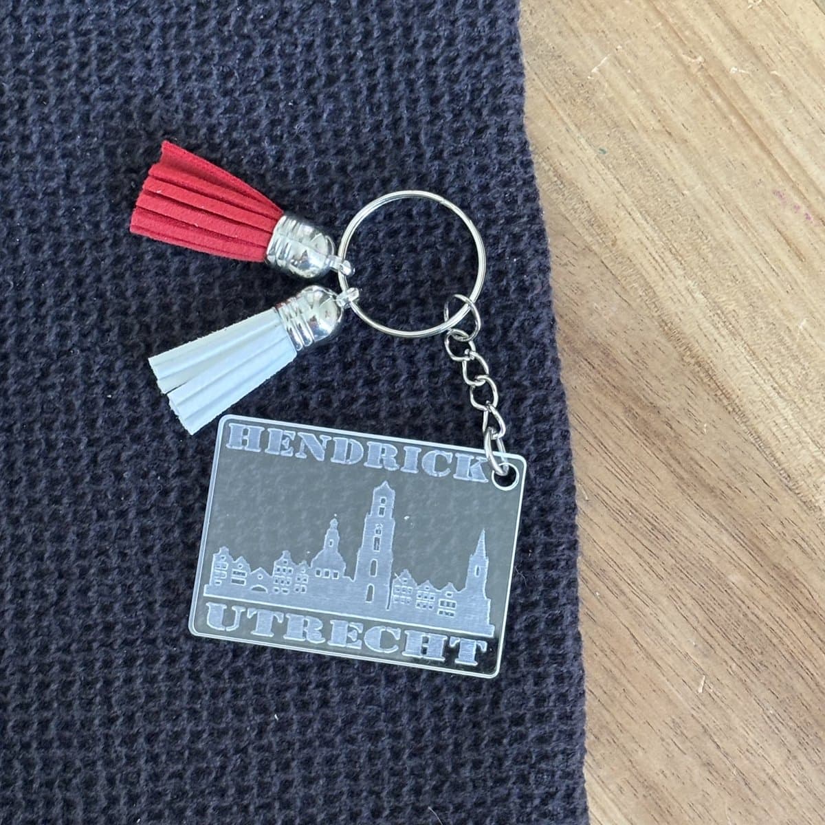 Sleutelhanger skyline Utrecht met naam - sleutelhangers volwassenen - cadeau - 030 - Utrecht