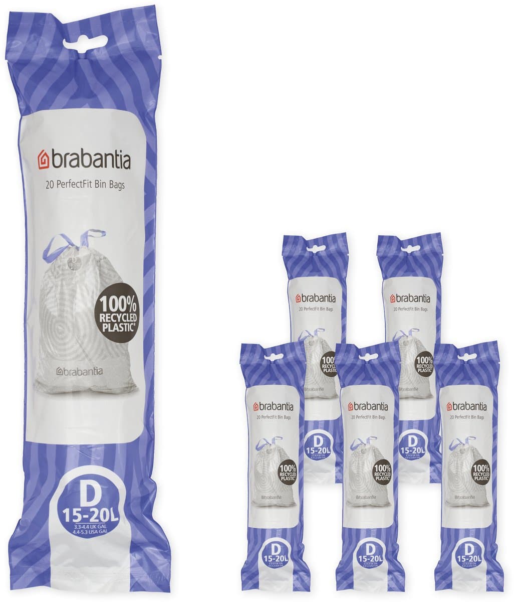 Brabantia Vuilniszakken Code D - 15-20 Liter (120 stuks)