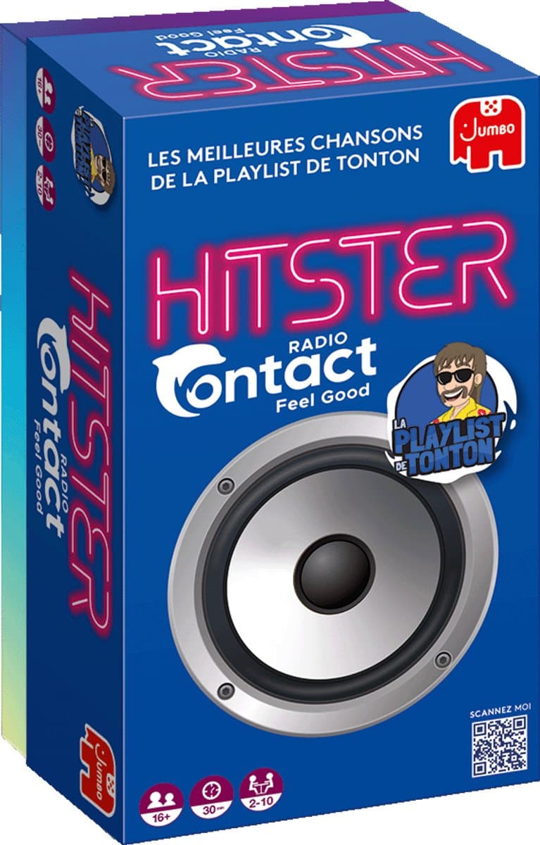 Jumbo - Hitster - Radio Contact (BE) - Partyspel - Franstalig Actiespel - Muziekspel voor volwassenen - 16+ jaar