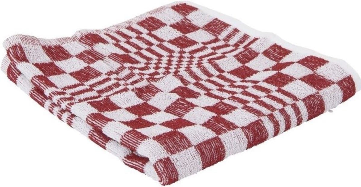 Keukendoeken - Handdoeken - Set - 2 stuks - Rood - 50x50 cm