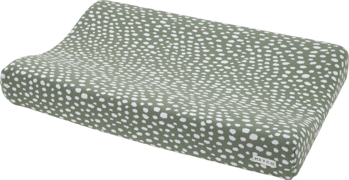 Meyco Baby Cheetah aankleedkussenhoes - forest green - 50x70cm