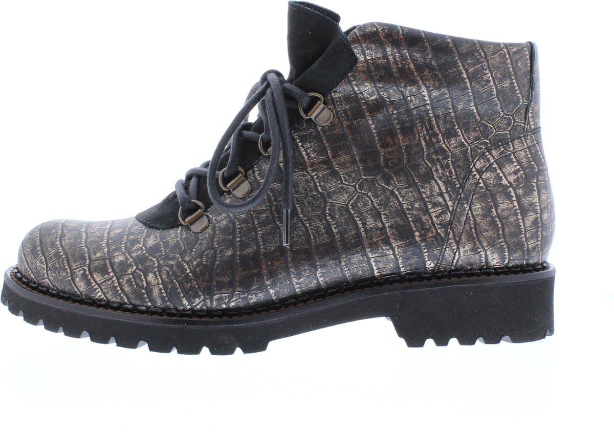 Verhulst - 8437 H - Hoge sneakersVeterlaarzenDames veterschoenenDames sneakersHalf-hoge schoenen - Kleur: Zwart - Maat: 37.5
