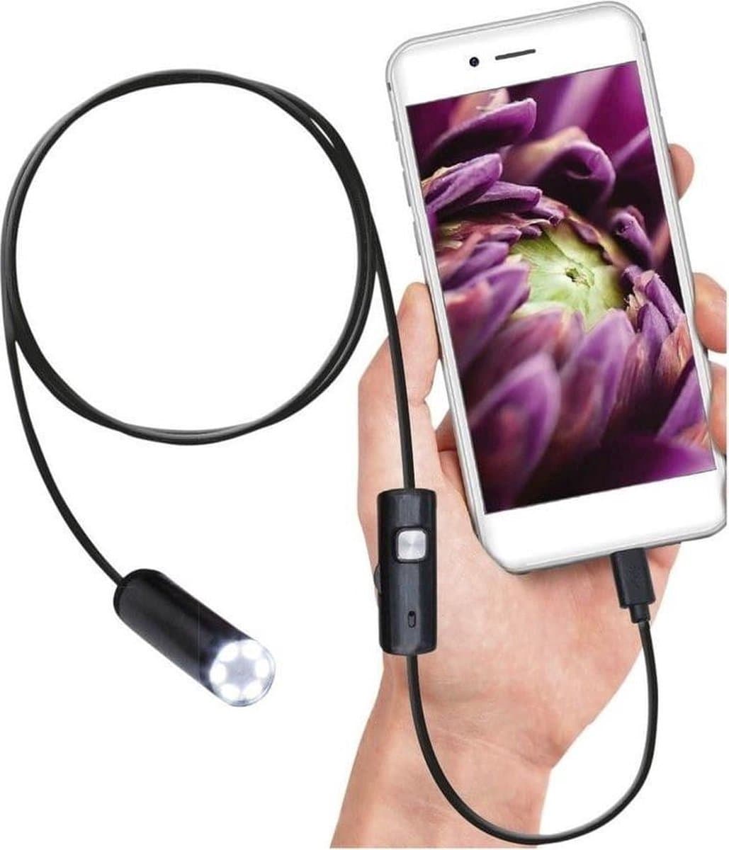 Soundlogic Endoscoop Inspectie Camera HD - Voor Android en PC - LED - Foto's en Video's - Zwart