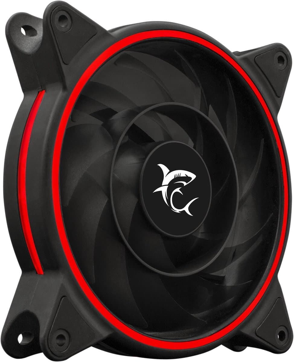 White Shark - WARP - Fan - Black - LED Red