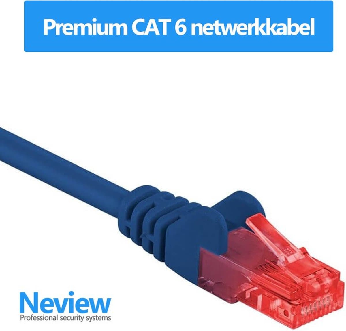 Neview - 0.25 meter premium UTP kabel - CAT 6 - Blauw - (netwerkkabel/internetkabel)