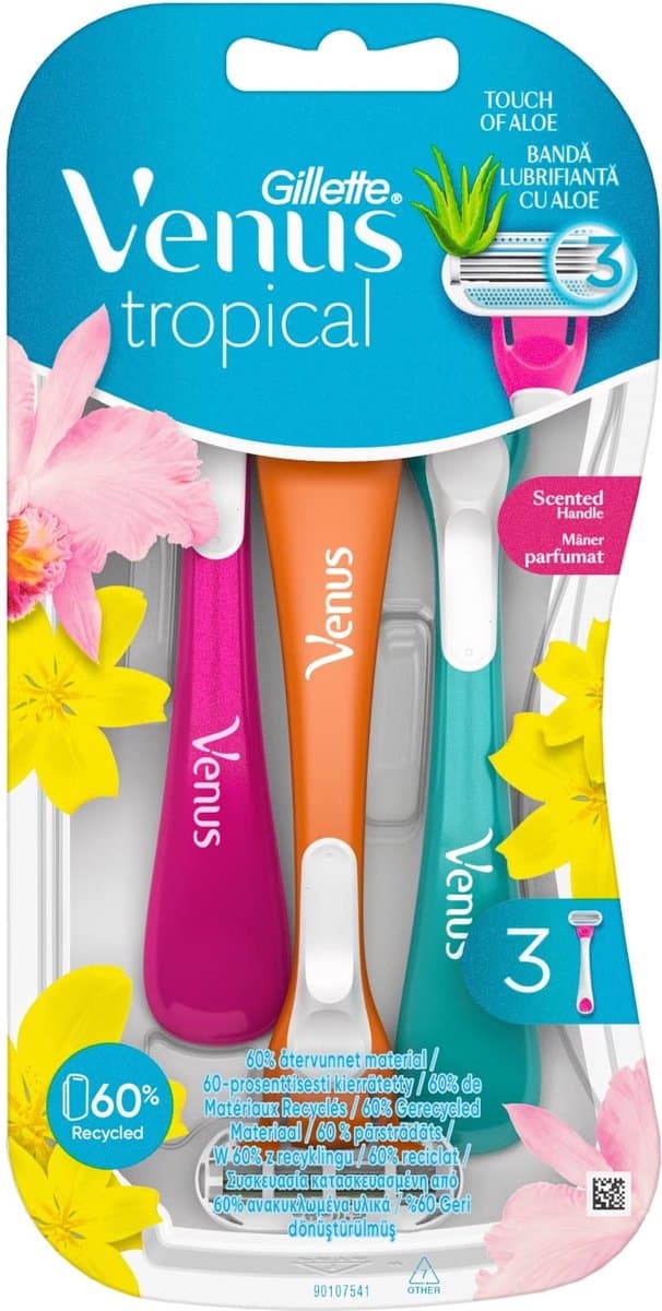 Gillette Venus Tropical scheerapparaat voor vrouwen - 3 stuks - Aloe Vera