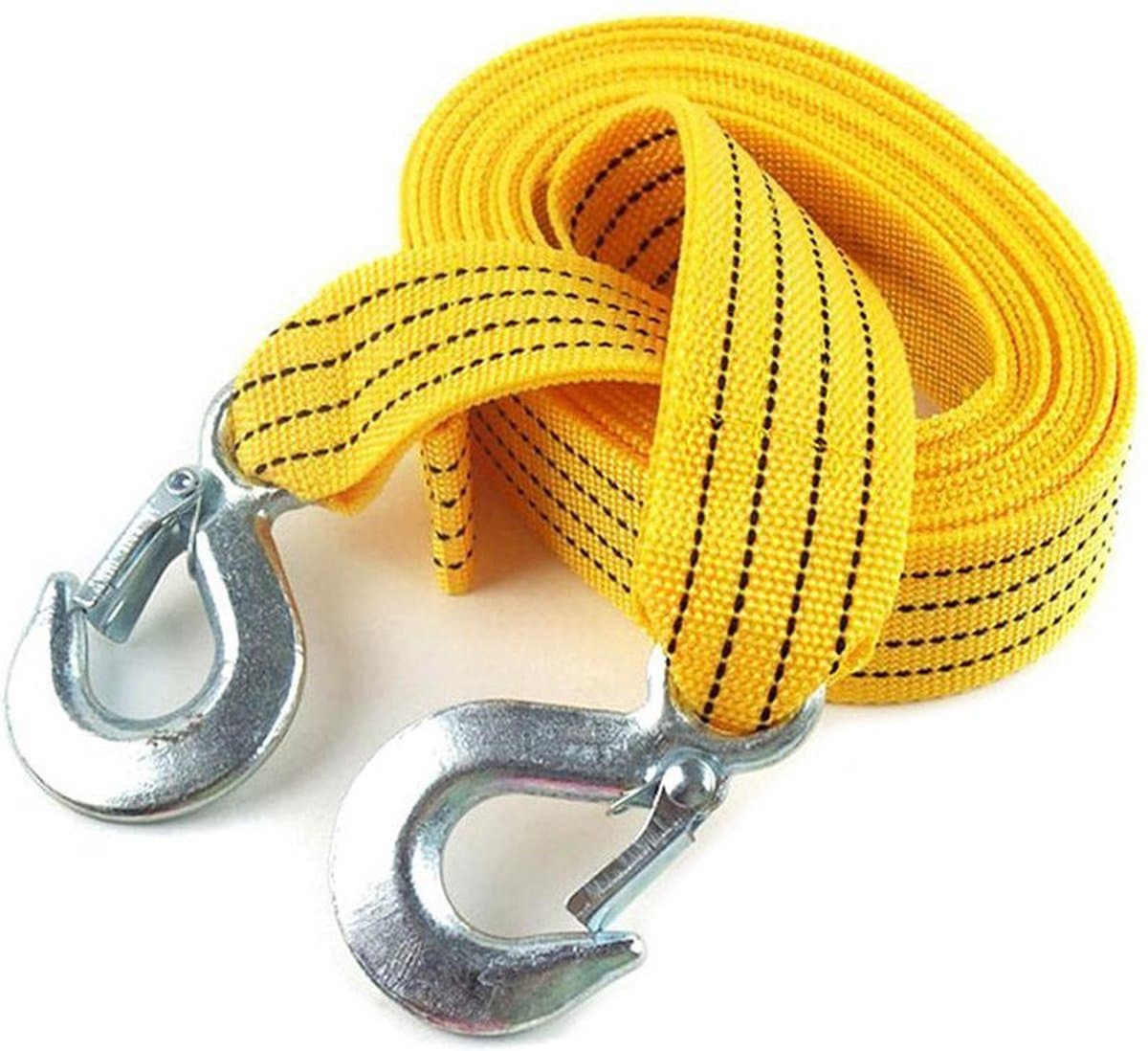transporttouw transportband - 2 haken - 3mtr lang - 50mm - Geel
