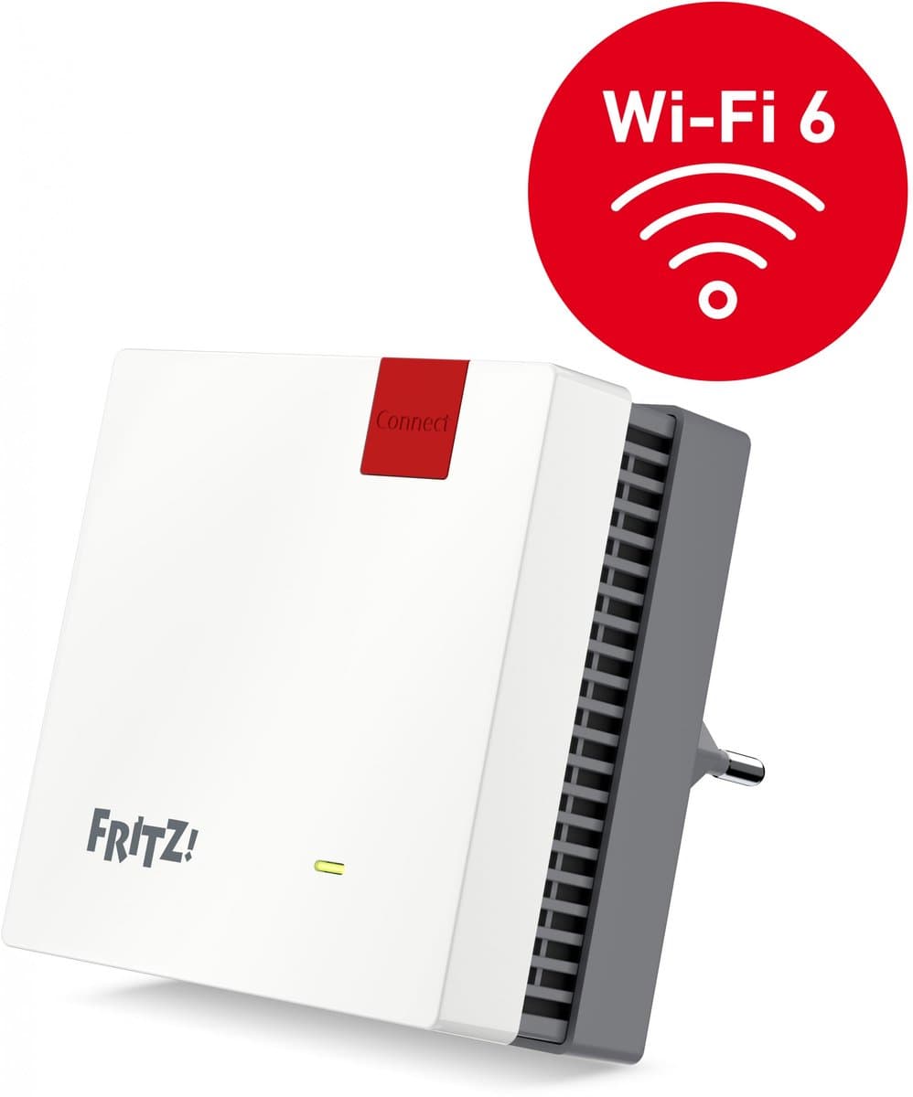 FRITZ!Repeater 1200 AX - Wifi Repeater - WiFi punt - Dual-Band - WiFi 6 - 600 + 2400 Mbps - Duits model