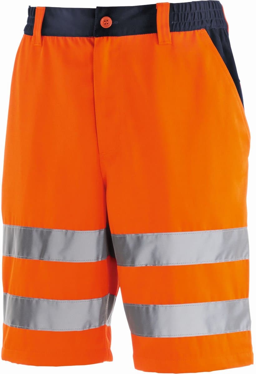 teXXor Warnschutz-Shorts Erie Leuchtorange/Navy-48