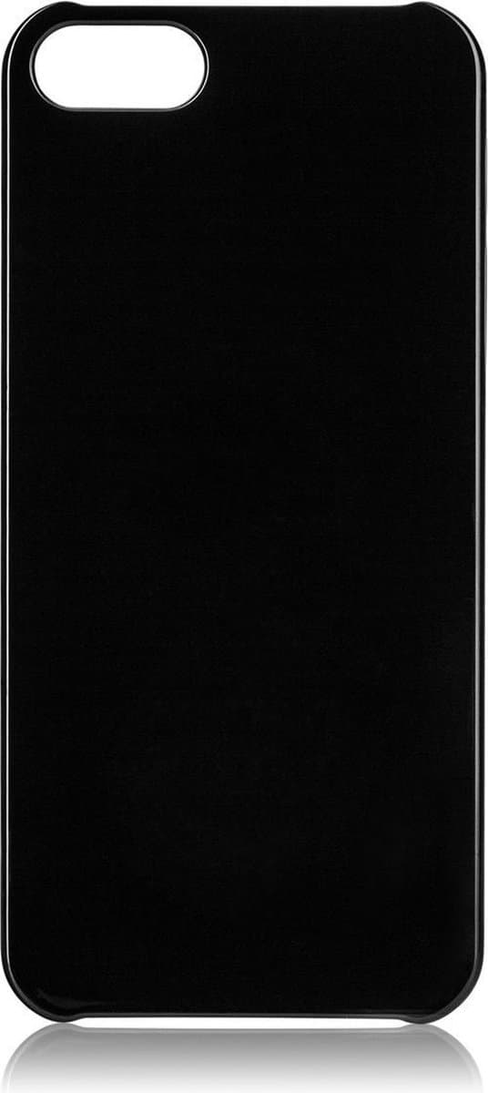 XQISIT iPlate Glossy - Apple iPhone 5/5s en SE Hoesje - Zwart