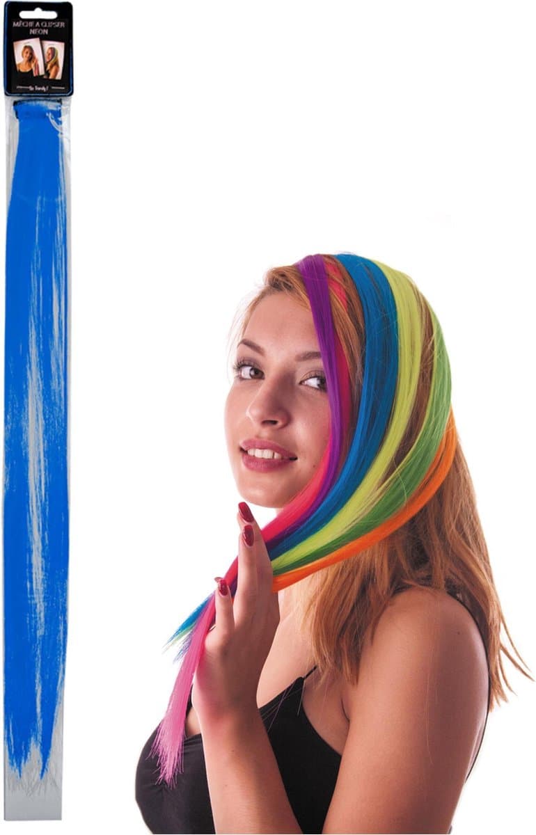 PARTYPRO - Blauwe haar extension clip