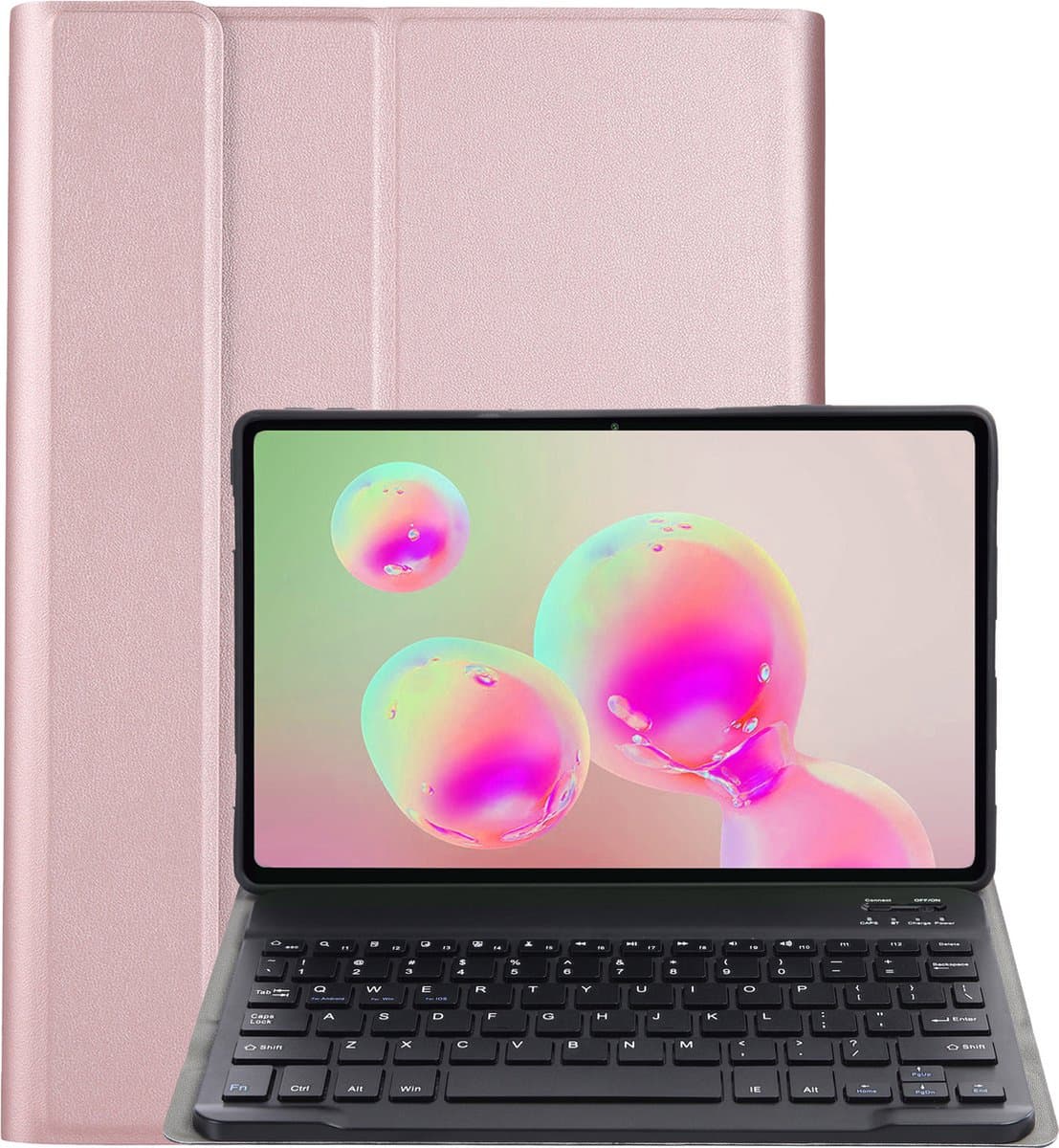 Hoes - Geschikt voor Samsung Galaxy Tab S6 Lite - Keyboard Book Cover - Toetsenbord Case - Hoesje - Rosé goud