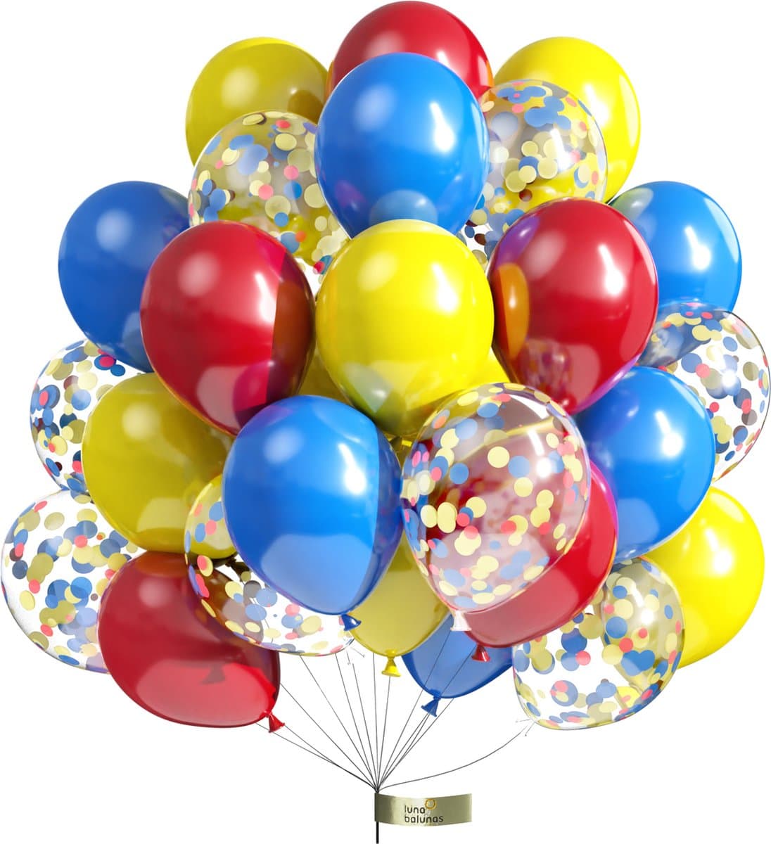 Luna Balunas 50 Stuks Gekleurde Latex Ballonnen Rood Blauw Geel Paw Pall Super hero