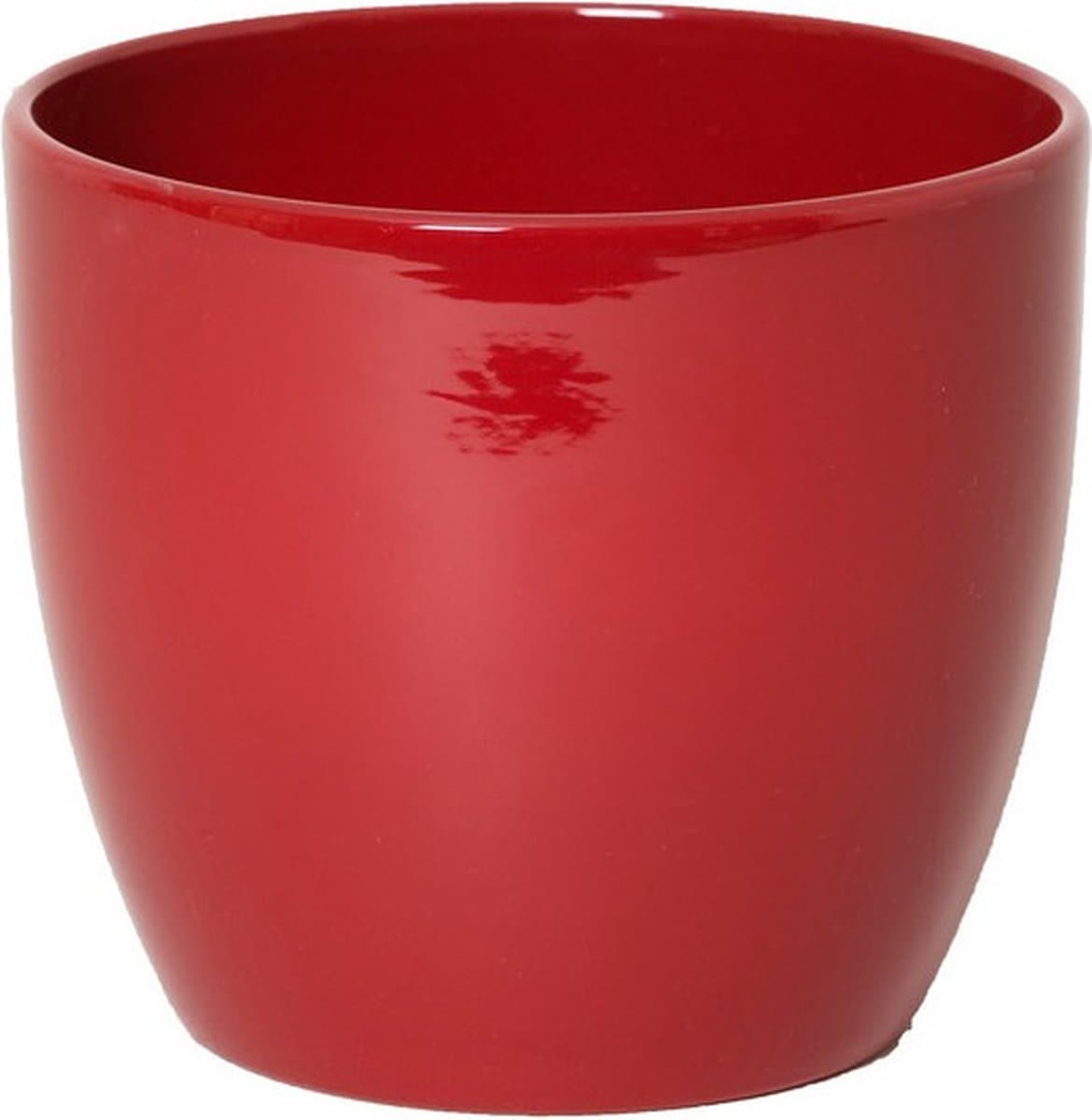 Floran Bloempot/plantenpot Boule - rood - keramiek - 10 x 12 cm