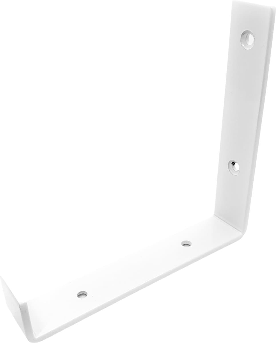 Maison DAM - Plankdrager L vorm up - Wandsteun – Voor een plank 15cm – Wit - Incl. bevestigingsmateriaal + schroefbit