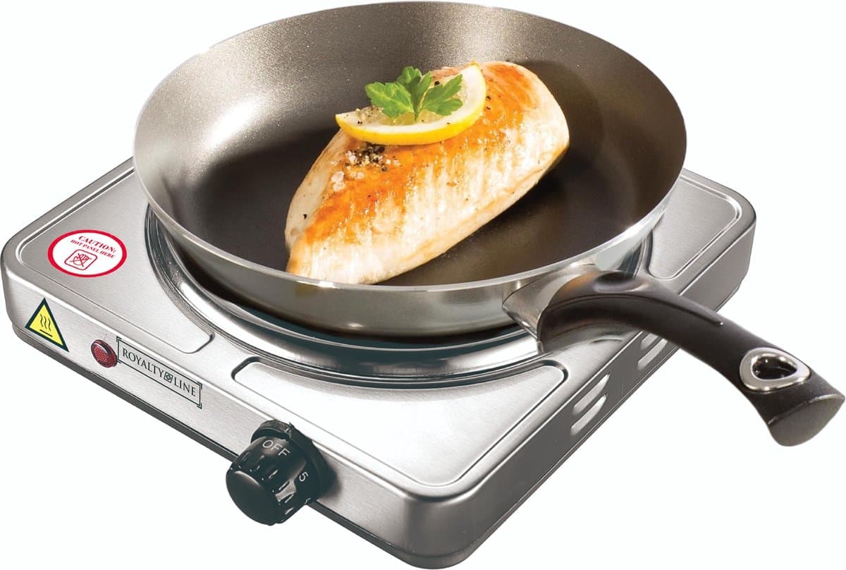 Royalty Line® HP18202 Elektrische Kookplaat - 1 Pits Ø185mm - 1500 W - 1 Kookzone - RVS