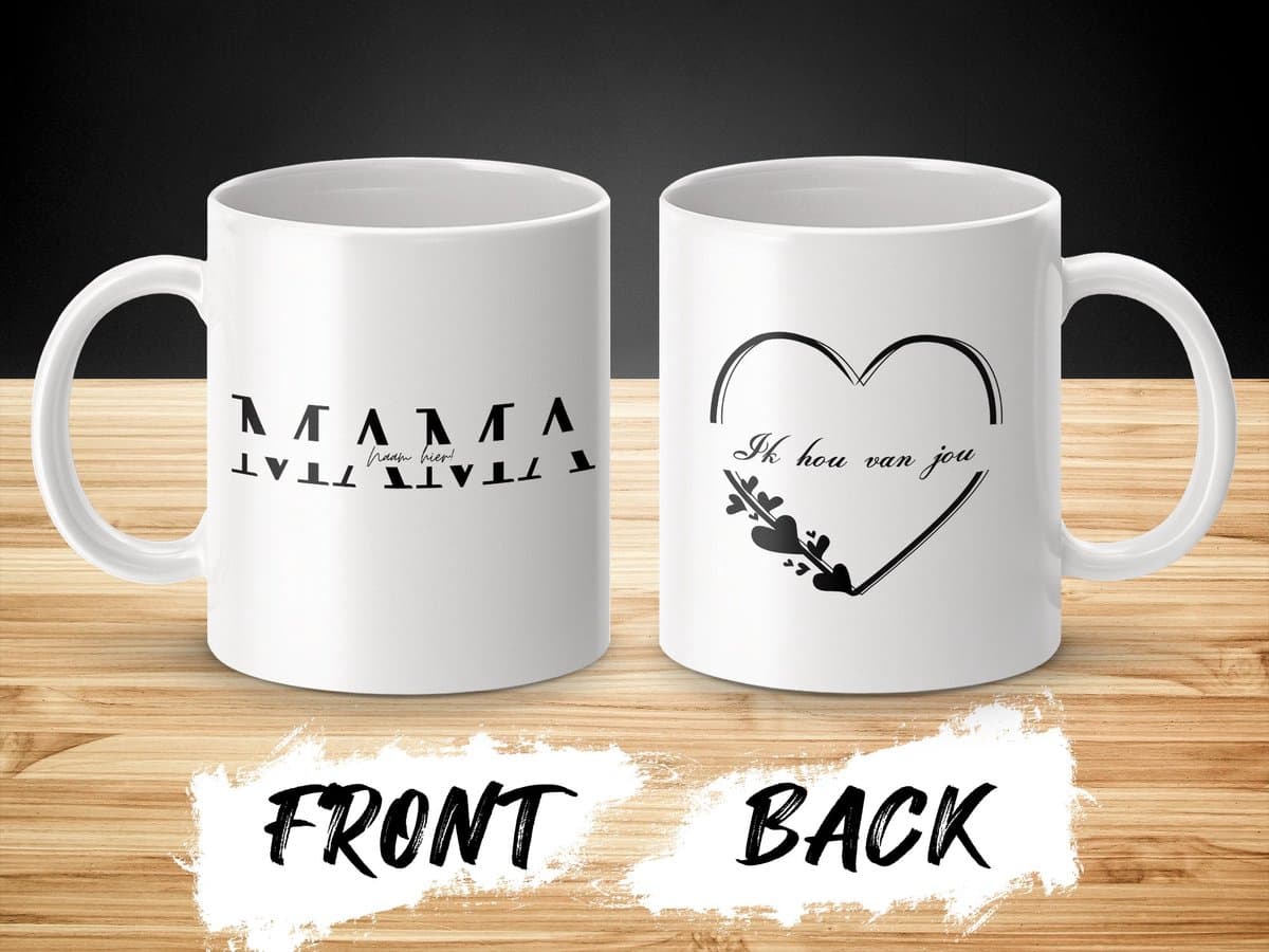 Mok ik hou van jou mama met Gepersonaliseerd naam, mok mama, uniek ontwerp (naam), mom, moeder, rood, cadeau vaderdag mama verjaardag liefde mama mok mama koffiemok harton-twerp gelukkige verjaardag