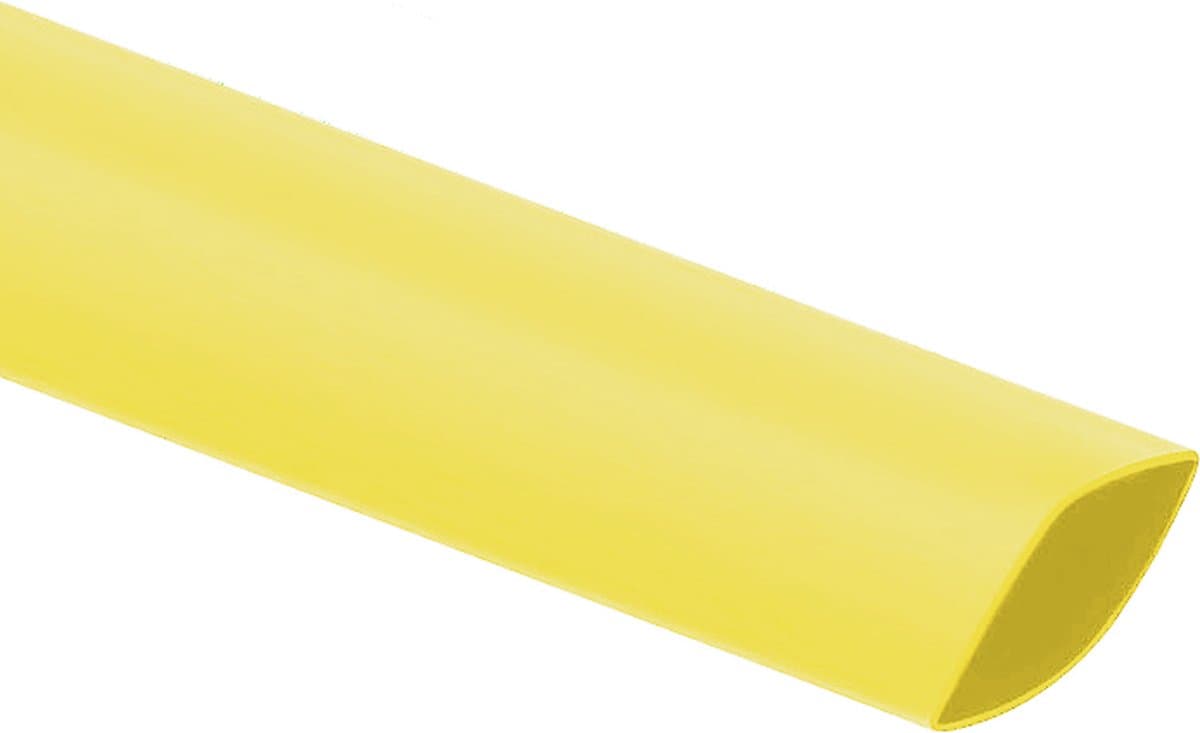 Krimpkous - 2:1 - 12,7 naar 6,35mm - 1 meter - Geel