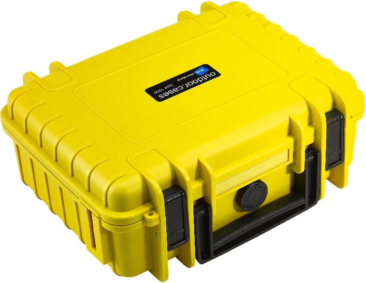 B&W International Type 1000 Outdoor Case incl. vakindeling - geel