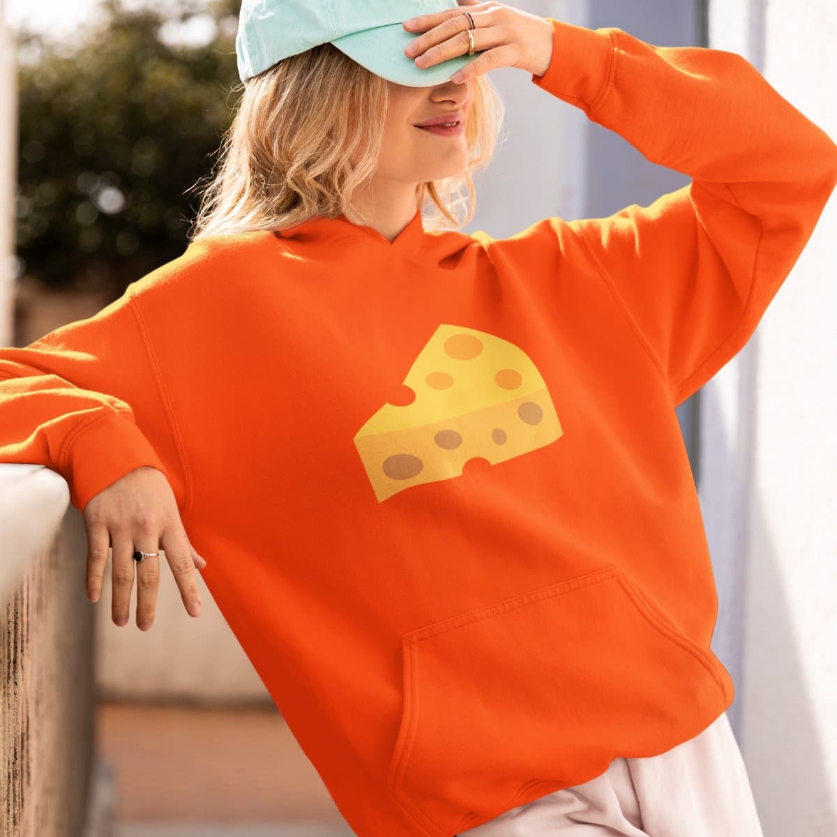 Oranje EK WK Koningsdag Hoodie Met Kaas - MAAT XS - Oranje Feestkleding