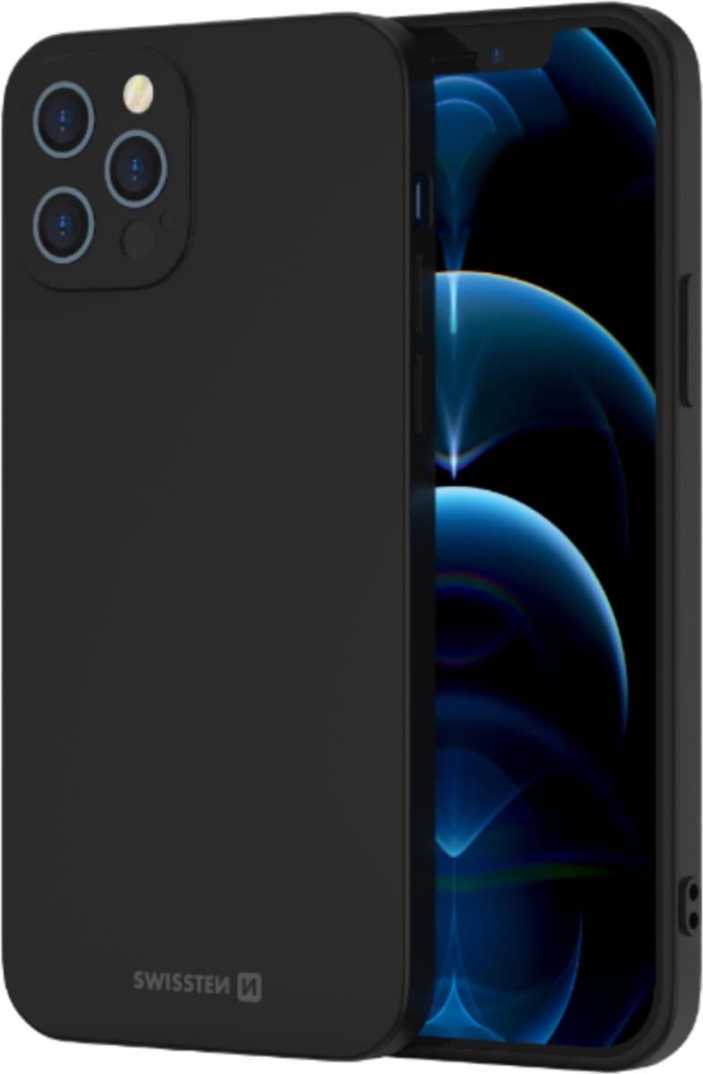 Swissten Soft Joy Hoesje - Geschikt voor iPhone 15 Pro Max - Zwart
