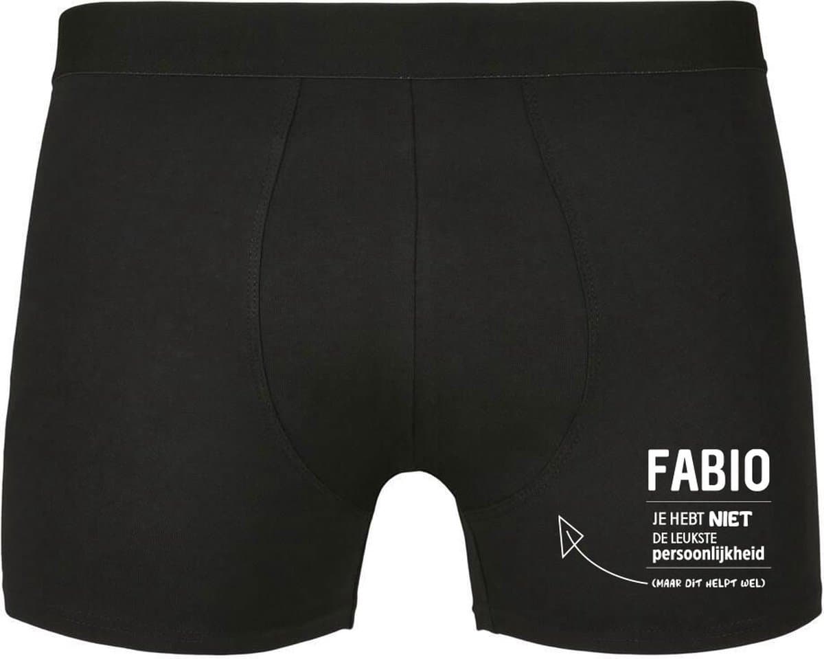 Fabio, je hebt niet de leukste persoonlijkheid, maar dit helpt wel Heren Boxershort - relatie - vriend - onderbroek - grappig