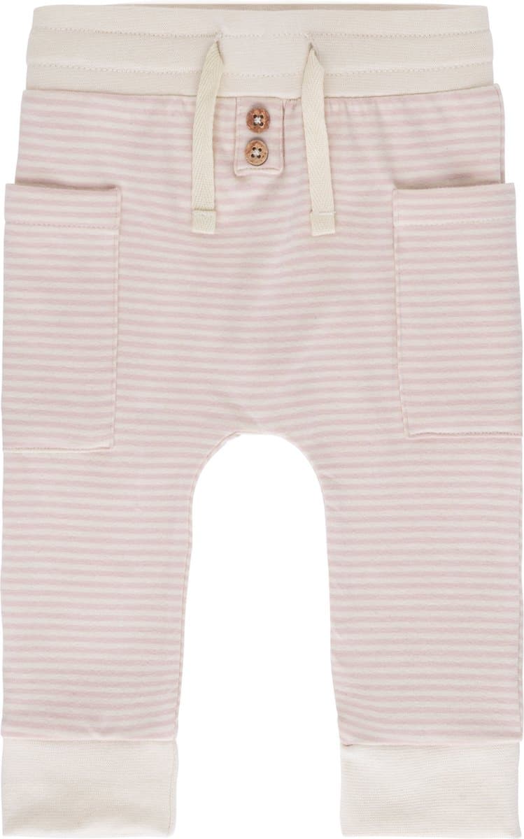 Baby's Only Broekje Stripe - Baby broek - Oud Roze - Maat 74 - 100% ecologisch katoen - GOTS