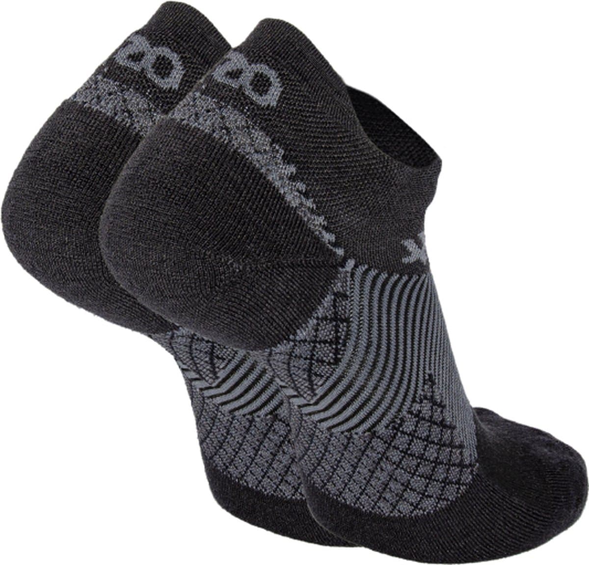 OS1st FS4 fasciitis plantaris compressie sneakersokken merinowol maat XL (48+) – zwart – hielspoor – vermoeide voeten – pijn onder de voetboog – hielpijn – temperatuurregulerend – ademend – vochtregulerend – compressie – naadloos – antibacterieel