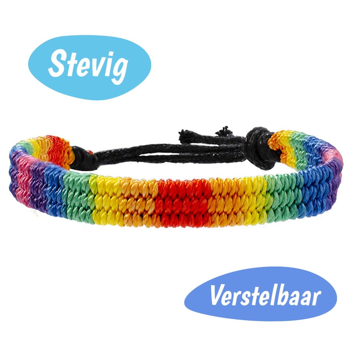 Regenboog Armband - Verstelbaar - Touw - Regenboog - Pride - Gay - LGBTQ+