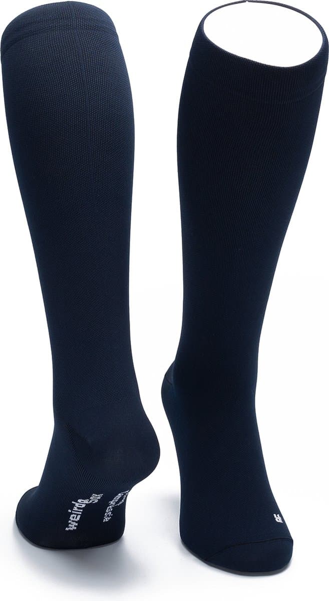 WeirdoSox - Compressie sokken - Knie hoogte - Steunkousen voor vrouwen en mannen - 1 paar - Marine 39/42 - Ideaal als compressiekousen hardlopen - compressiekousen vliegtuig